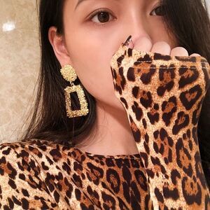 NEW Gold Geometric Statement Earrings